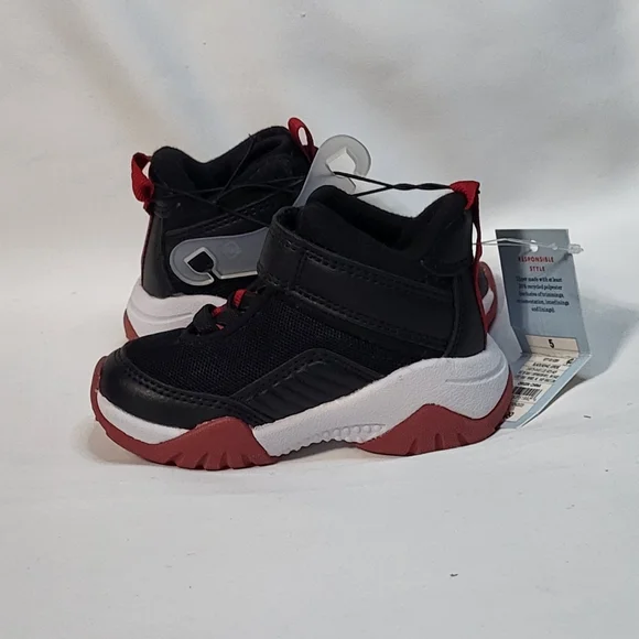 Cat & Jack Toddler Boys NWT Black Jordie Basketball High Top Sneakers Size 5T - Picture 7 of 12